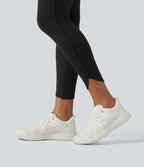 Legginsy treningowe 7/8 z wysokim stanem i kieszeniami – Czarne