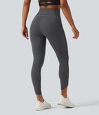 Legginsy treningowe 7/8 z wysokim stanem i kieszeniami – Ciemnoszare