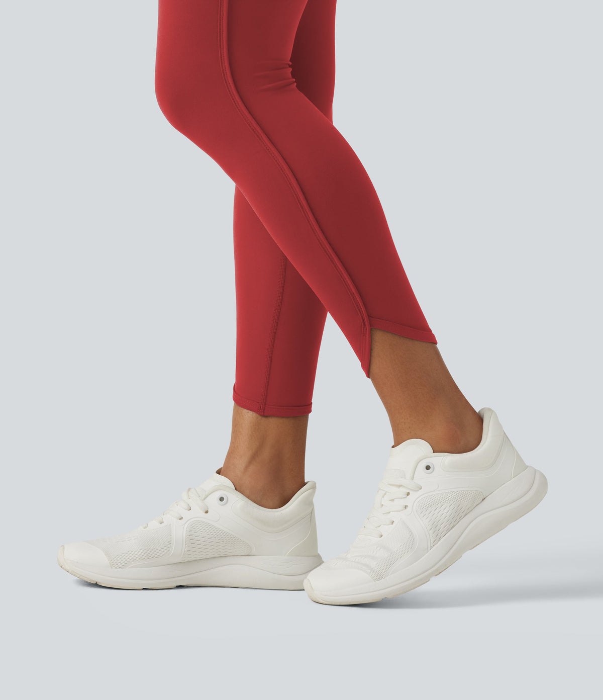 Legginsy treningowe 7/8 z wysokim stanem i kieszeniami – Pomarańczowe