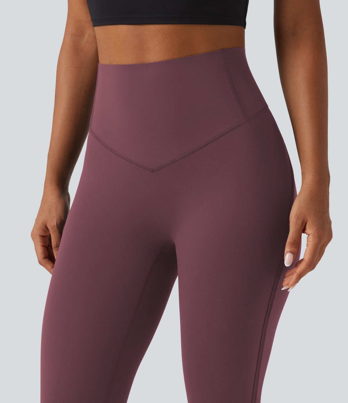Legginsy treningowe 7/8 z wysokim stanem i kieszeniami – Czerwone