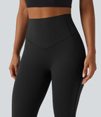 Legginsy treningowe 7/8 z wysokim stanem i kieszeniami – Czarne