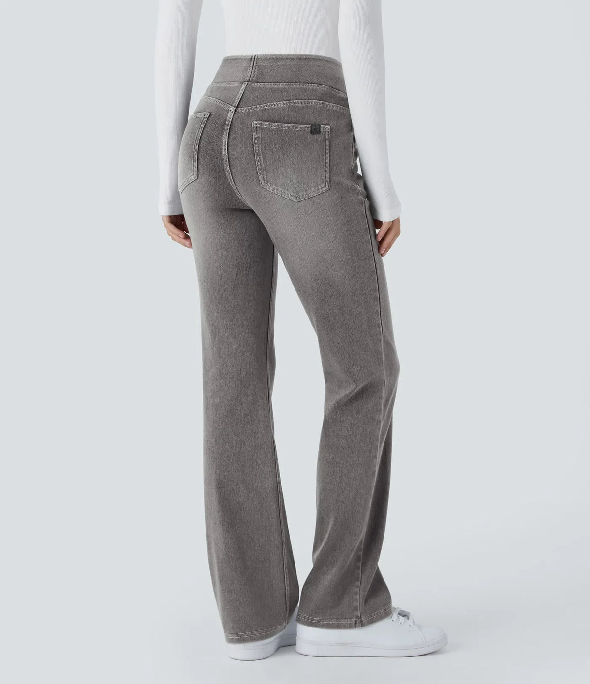 Elastyczne jeansy z wysokim stanem