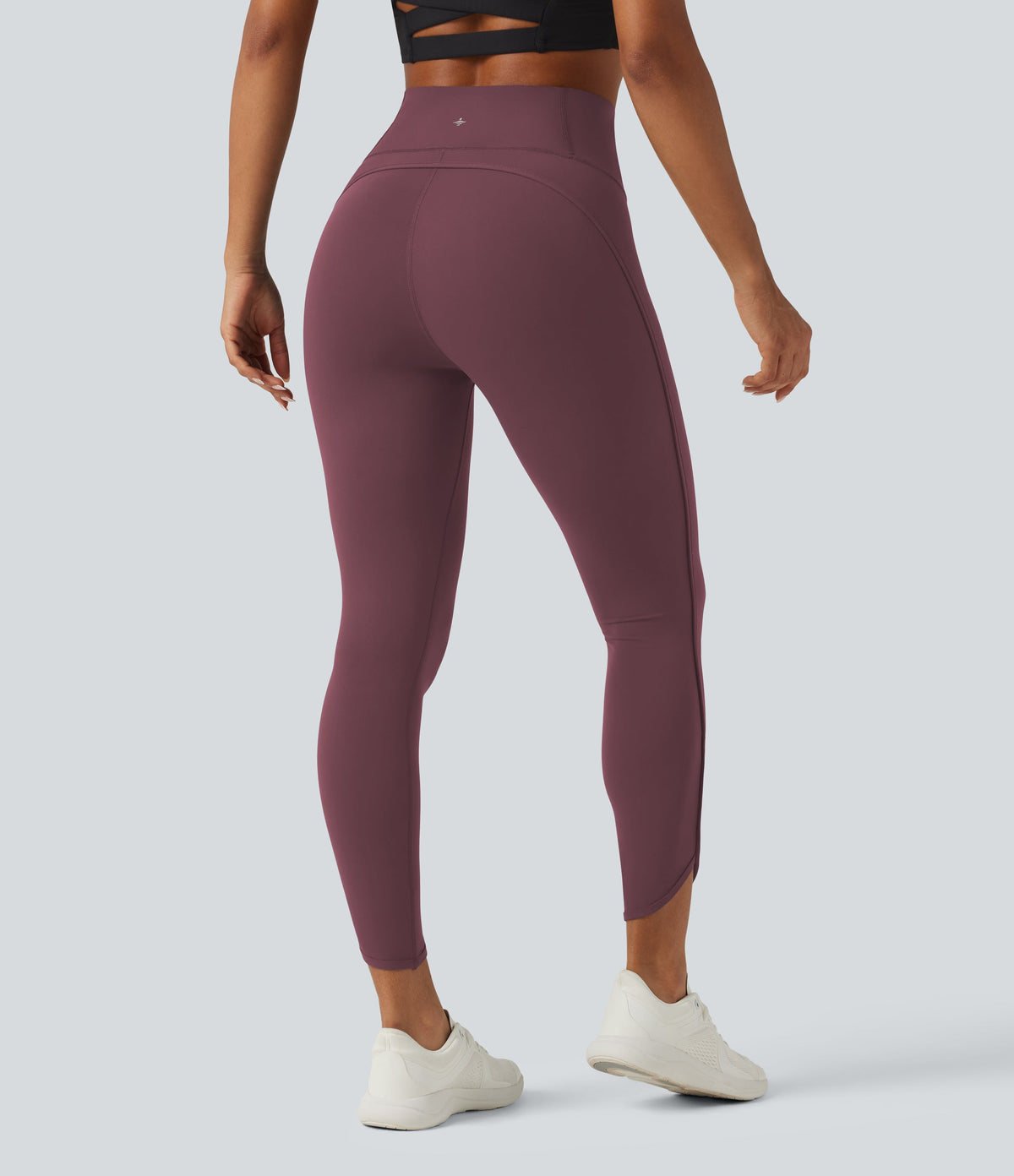 Legginsy treningowe 7/8 z wysokim stanem i kieszeniami – Czerwone