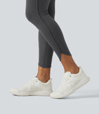 Legginsy treningowe 7/8 z wysokim stanem i kieszeniami – Ciemnoszare